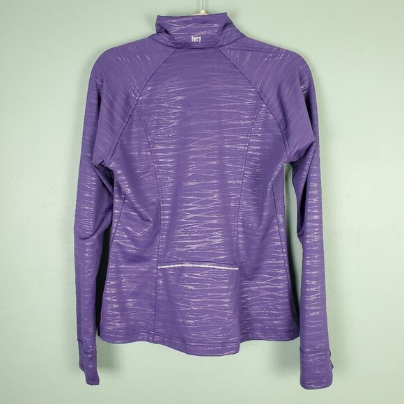 Lucy Full Zip Striped Purple Activewear Jacket M - Picture 2 of 7